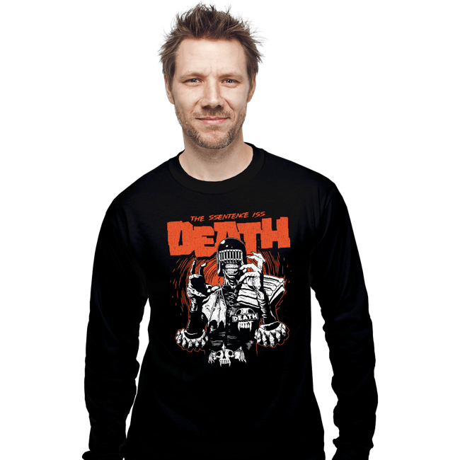 Daily_Deal_Shirts Long Sleeve Shirts, Unisex / Small / Black Death Sentence