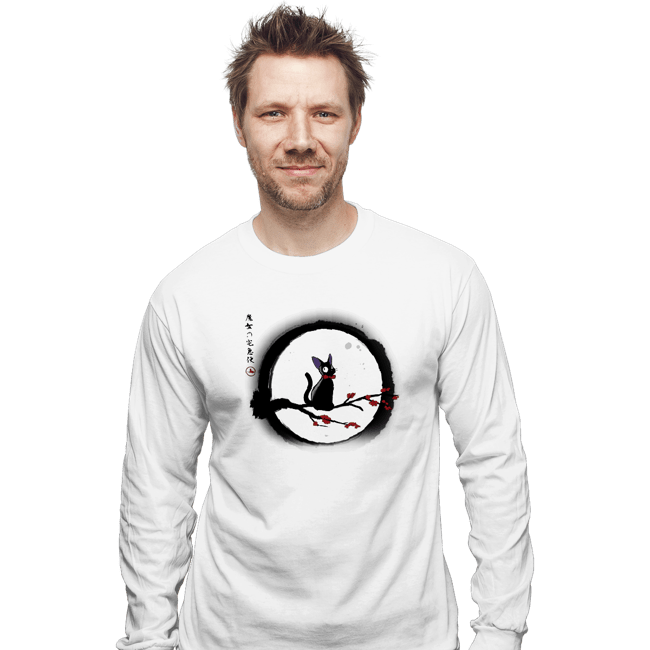 Shirts Long Sleeve Shirts, Unisex / Small / White Jiji Under The Moon