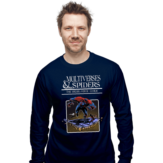 Secret_Shirts Long Sleeve Shirts, Unisex / Small / Navy Multiverses And Spiders