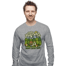 Load image into Gallery viewer, Daily_Deal_Shirts Long Sleeve Shirts, Unisex / Small / Sports Grey Happy Trees
