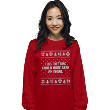 Load image into Gallery viewer, Daily_Deal_Shirts Long Sleeve Shirts, Unisex / Small / Red Email Meeting Sweater
