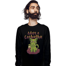 Load image into Gallery viewer, Shirts Long Sleeve Shirts, Unisex / Small / Black Adopt A Cathulhu
