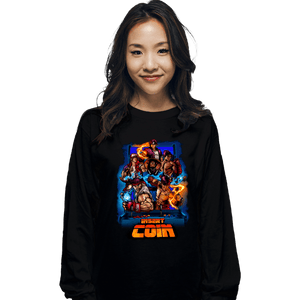 Secret_Shirts Long Sleeve Shirts, Unisex / Small / Black Insert Coin Fighter