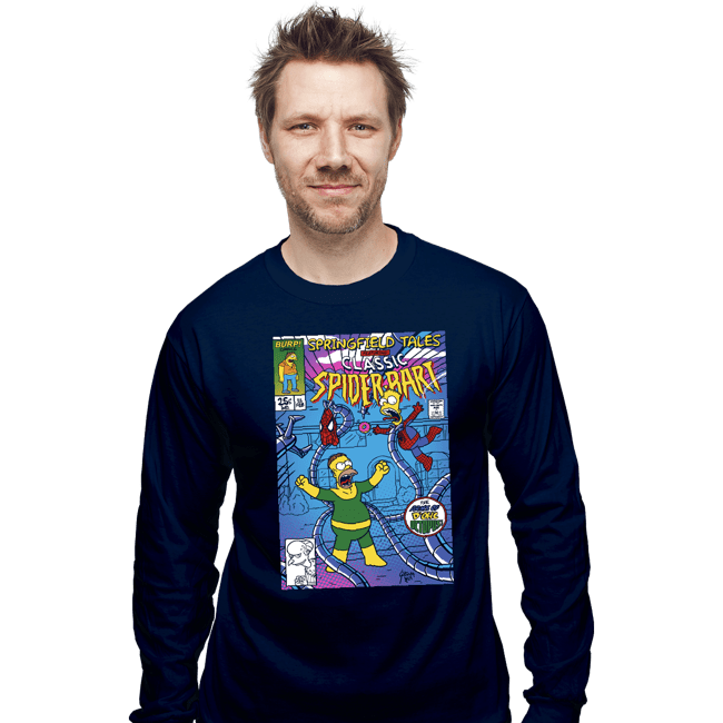Daily_Deal_Shirts Long Sleeve Shirts, Unisex / Small / Navy Spider-Bart VS D'ohc Ock