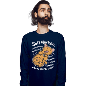 Shirts Long Sleeve Shirts, Unisex / Small / Navy Soft Flerken