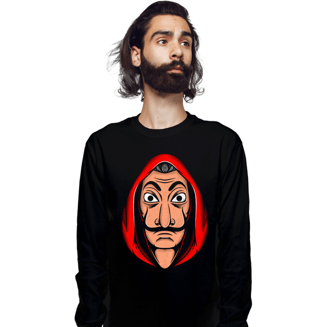 Shirts Long Sleeve Shirts, Unisex / Small / Black Mask