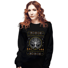 Load image into Gallery viewer, Shirts Long Sleeve Shirts, Unisex / Small / Black Grace Golden Tree Ugly Sweater
