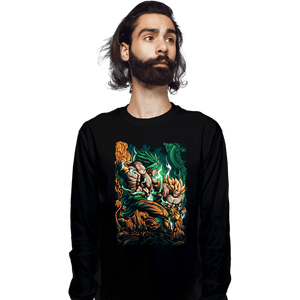 Daily_Deal_Shirts Long Sleeve Shirts, Unisex / Small / Black Saiyan Fight