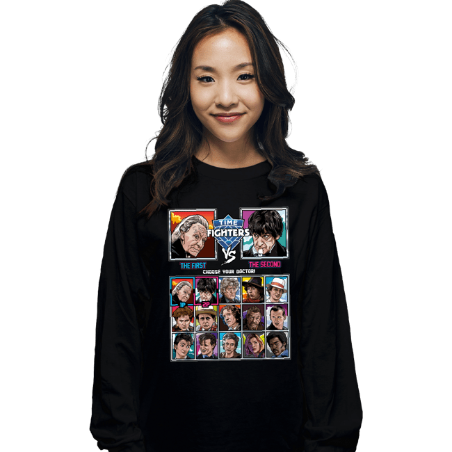 Shirts Long Sleeve Shirts, Unisex / Small / Black Time Fighters 1st VS 2nd
