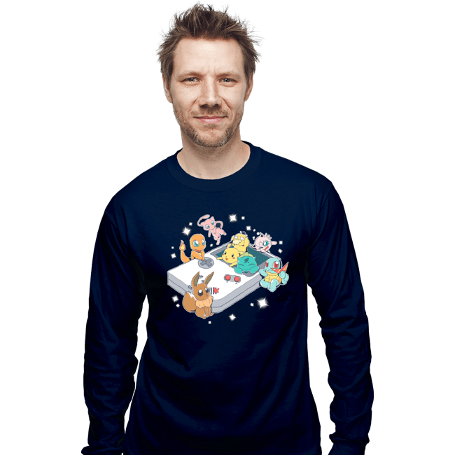 Shirts Long Sleeve Shirts, Unisex / Small / Navy Pokeboy