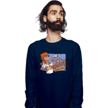 Load image into Gallery viewer, Daily_Deal_Shirts Long Sleeve Shirts, Unisex / Small / Navy Cheddar Whizzy
