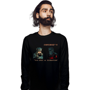 Daily_Deal_Shirts Long Sleeve Shirts, Unisex / Small / Black King Arthur Continue Screen