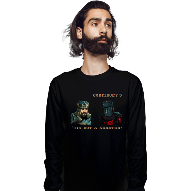 Daily_Deal_Shirts Long Sleeve Shirts, Unisex / Small / Black King Arthur Continue Screen