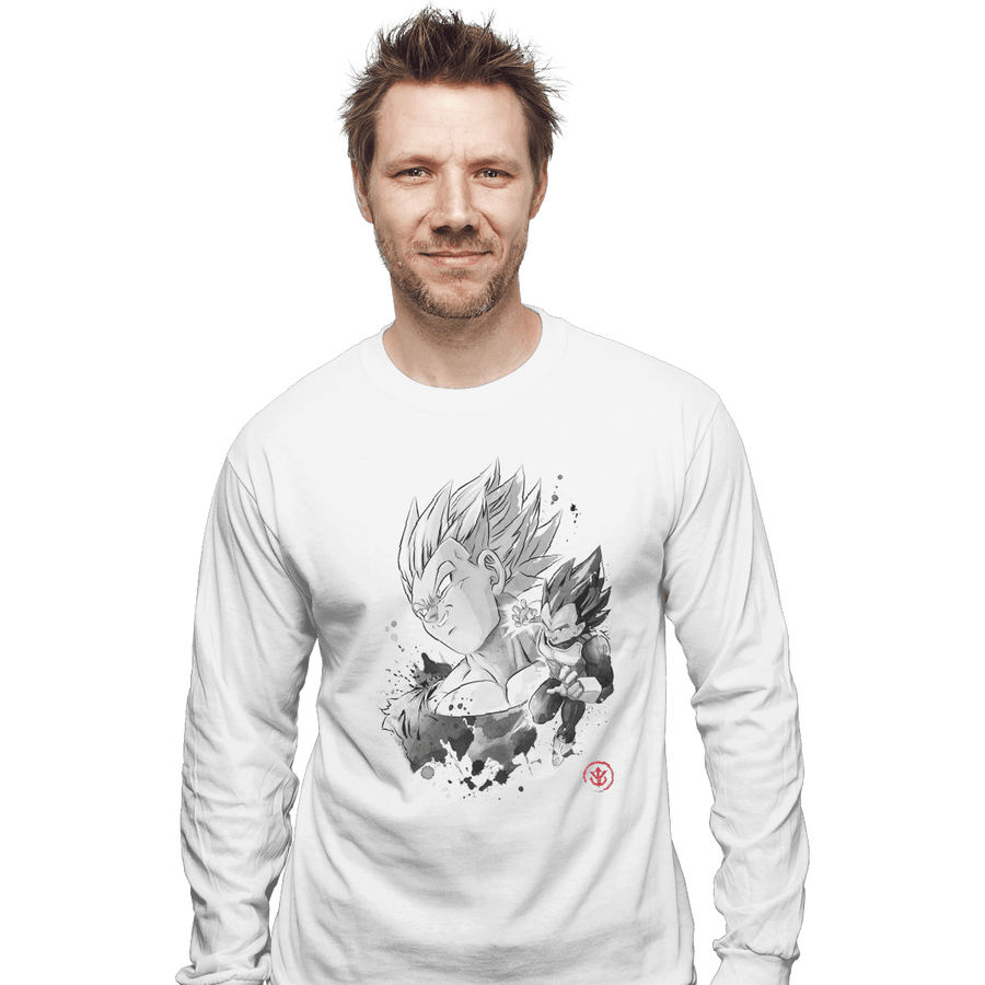 Shirts Long Sleeve Shirts, Unisex / Small / White The Prince Of Saiyans