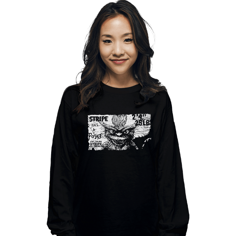 Shirts Long Sleeve Shirts, Unisex / Small / Black Stripe Has A Posse