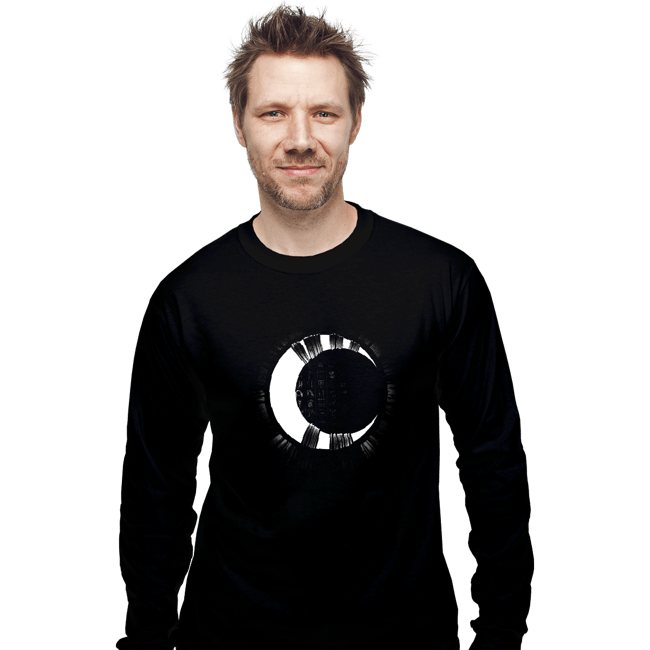 Daily_Deal_Shirts Long Sleeve Shirts, Unisex / Small / Black Moon Bust