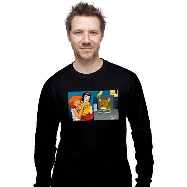 Secret_Shirts Long Sleeve Shirts, Unisex / Small / Black Women Yelling At Data Dog