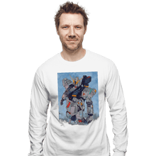 Load image into Gallery viewer, Secret_Shirts Long Sleeve Shirts, Unisex / Small / White Nu Gundam Watercolor
