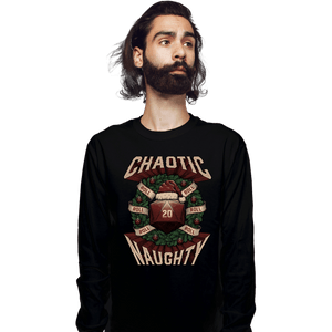 Shirts Long Sleeve Shirts, Unisex / Small / Black Chaotic Naughty Christmas