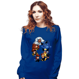 Daily_Deal_Shirts Long Sleeve Shirts, Unisex / Small / Royal Blue X-Men 30th