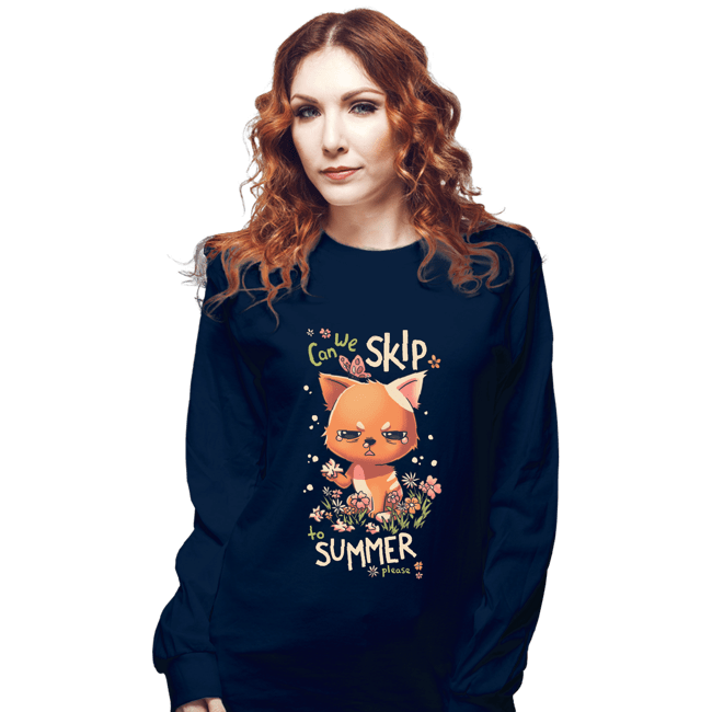 Daily_Deal_Shirts Long Sleeve Shirts, Unisex / Small / Navy Can We Skip To Summer Please