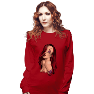 Shirts Long Sleeve Shirts, Unisex / Small / Red Lady In Red