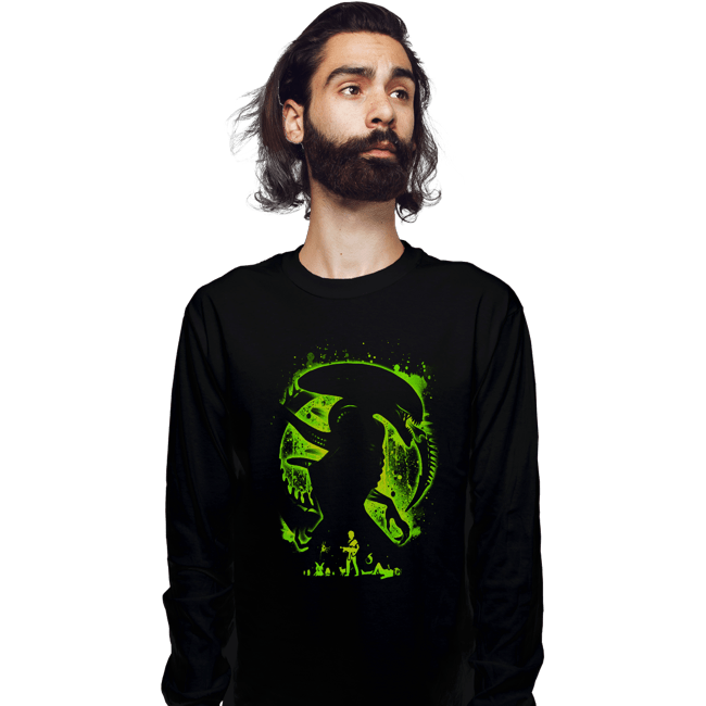 Daily_Deal_Shirts Long Sleeve Shirts, Unisex / Small / Black Alien's Nightmare