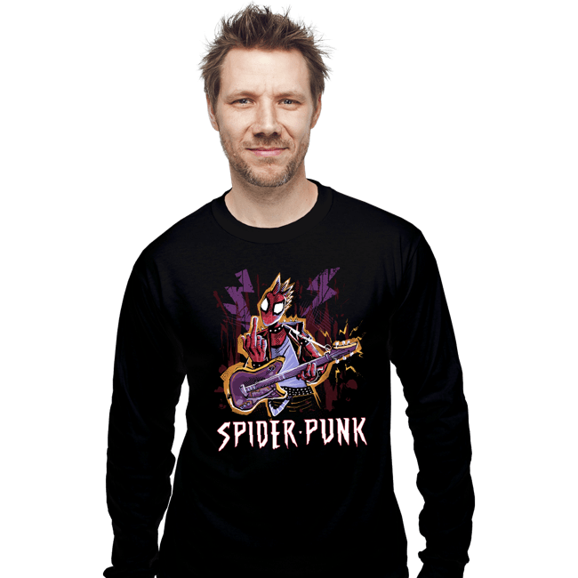 Secret_Shirts Long Sleeve Shirts, Unisex / Small / Black The Spider Punk