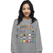 Load image into Gallery viewer, Secret_Shirts Long Sleeve Shirts, Unisex / Small / Sports Grey Pokeball Types
