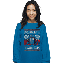 Load image into Gallery viewer, Shirts Long Sleeve Shirts, Unisex / Small / Sapphire Timey Wimey Christmas
