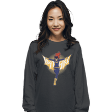 Load image into Gallery viewer, Shirts Long Sleeve Shirts, Unisex / Small / Charcoal Bat Girl

