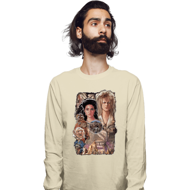 Shirts Long Sleeve Shirts, Unisex / Small / Natural Enter The Labyrinth