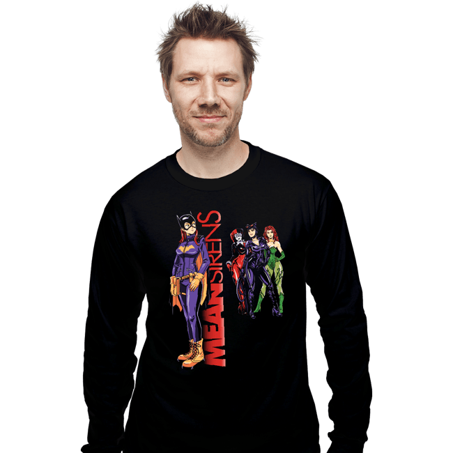Daily_Deal_Shirts Long Sleeve Shirts, Unisex / Small / Black Mean Sirens