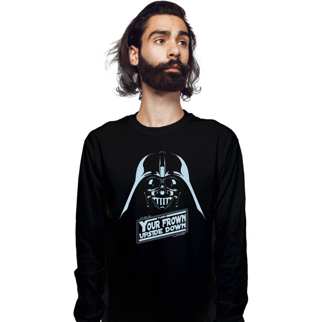 Shirts Long Sleeve Shirts, Unisex / Small / Black Frown Upside Down