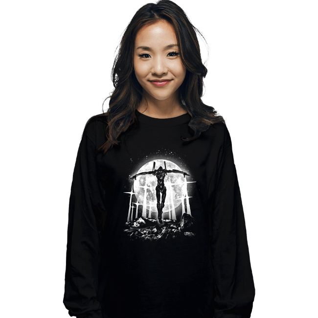 Shirts Long Sleeve Shirts, Unisex / Small / Black Moonlight Pilot