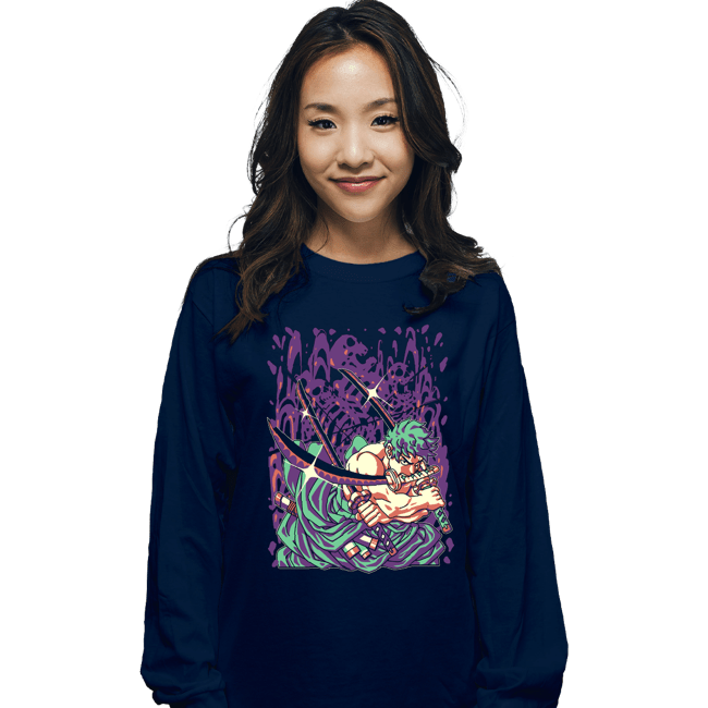 Secret_Shirts Long Sleeve Shirts, Unisex / Small / Navy Zoro