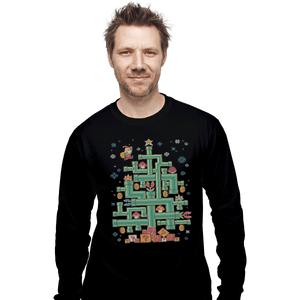 Shirts Long Sleeve Shirts, Unisex / Small / Black It's a Tree Mario