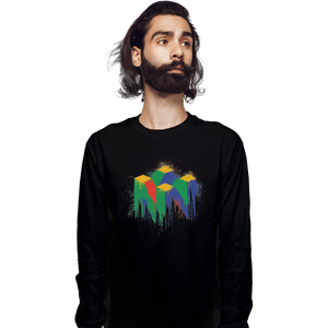 Shirts Long Sleeve Shirts, Unisex / Small / Black N64 Splash