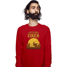 Load image into Gallery viewer, Daily_Deal_Shirts Long Sleeve Shirts, Unisex / Small / Red The Settlers Of The Couch
