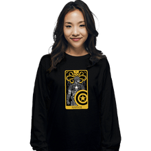 Load image into Gallery viewer, Shirts Long Sleeve Shirts, Unisex / Small / Black Tarot Justice
