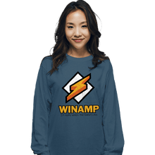 Load image into Gallery viewer, Secret_Shirts Long Sleeve Shirts, Unisex / Small / Indigo Blue Winamp XP
