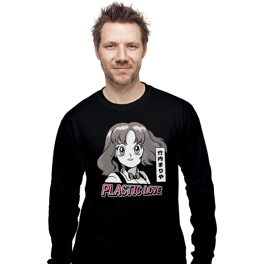 Shirts Long Sleeve Shirts, Unisex / Small / Black Plastic Love Retro