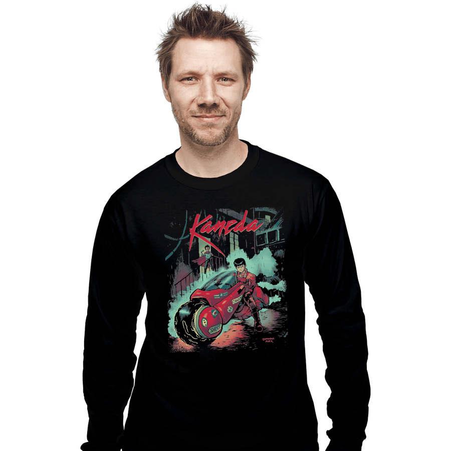 Shirts Long Sleeve Shirts, Unisex / Small / Black Neo-Tokyo Rain