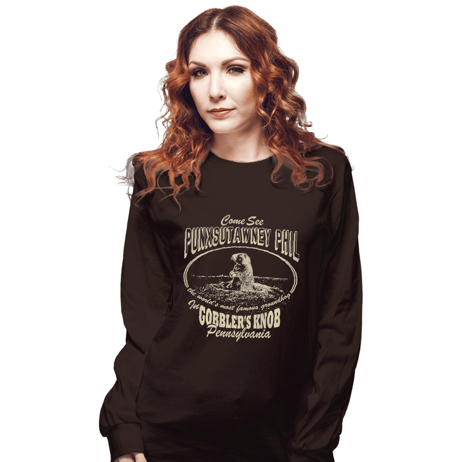 Shirts Long Sleeve Shirts, Unisex / Small / Dark Chocolate Gobbler's Knob
