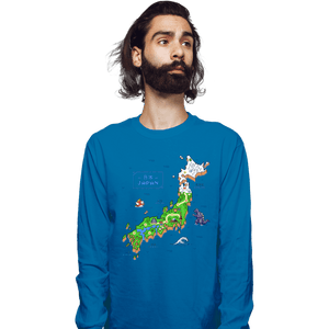 Daily_Deal_Shirts Long Sleeve Shirts, Unisex / Small / Sapphire Super Japan World