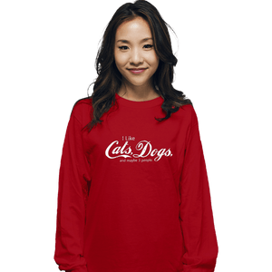 Shirts Long Sleeve Shirts, Unisex / Small / Red I Like Cats, Dogs, And Maybe 3 People