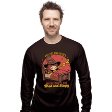 Load image into Gallery viewer, Secret_Shirts Long Sleeve Shirts, Unisex / Small / Dark Chocolate Where Dwell The Sleepy
