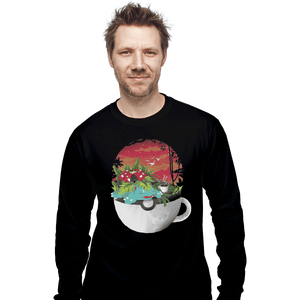 Shirts Long Sleeve Shirts, Unisex / Small / Black Cup Of Grass