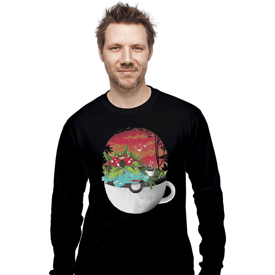 Shirts Long Sleeve Shirts, Unisex / Small / Black Cup Of Grass