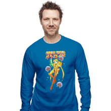 Load image into Gallery viewer, Shirts Long Sleeve Shirts, Unisex / Small / Sapphire Sailor Samus Power Suit

